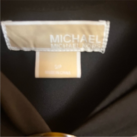 MICHAEL MICHAEL KORS halter small brown top with tortoise shell ring vacation - Picture 8 of 11